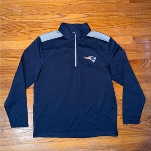 NFL New England Patriots Men's Navy Blue Zip-Up Sweater